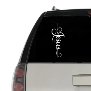 Faith Cross Sticker | Jesus Christian Vinyl Sticker Tumblers Car Window Decor